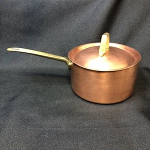 VTG 1801 Paul Revere Signature 1 QT USA Copper Brass SS Saucepan W/Lid - Picture 1 of 14