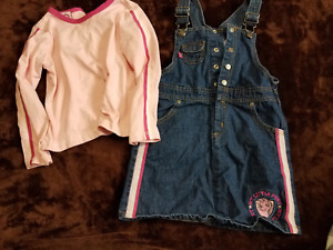 Girls Dress - 2 Pc Overall Skirt, My Little Pony, Pink, denim