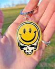  Steal Your Face Butterfly Grateful Dead Dancing Bear Roller skating Keychain