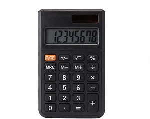 Electronic Pocket Calculator Mini Desk 8 digits Solar Battery School Shop Work - Picture 1 of 4