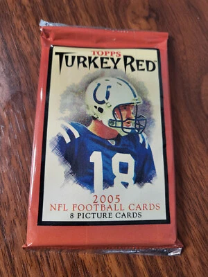 2005 Topps Turkey Red Football 8 Card Pack  - Rodgers RC? - See Checklist within - Image 1 of 2