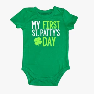My First St Patty's Day Baby 3 M Einteiler Outfit St Patricks Day Grün - Bild 1 von 2