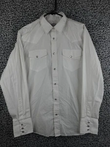 Gibson Trading Co Pearl Snap White Western Shirt Mens M Cowboy Rodeo - Picture 1 of 11