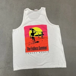 Vintage 1980s 'The Endless Summer' Surf Movie Promo Crazy Shirt Tank Top. Sz L  - Picture 1 of 5