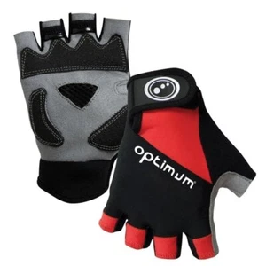 Optimum Hawkley Half Finger Handschuhe schwarz/rot/grau klein - Bild 1 von 7
