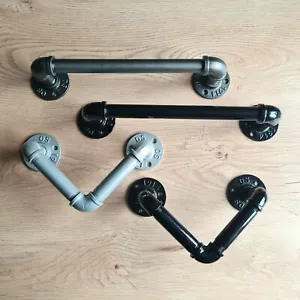 Portasciugamani per tubi stile industriale porta asciugamani steampunk - Foto 1 di 15