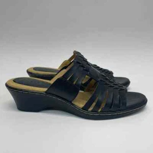 Softspots Size 8.5 Women's Black Solid Slip On Sandals - Picture 1 of 11