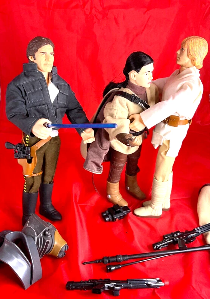 Star Wars 12" pulgadas (1998) Luke Tatooine, Leia Boushh y Han Bespin Foto 1 de 3