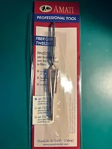 Tweezers Reverse Action Bent Nose Amati 7371/17 Long 165mm Stainless Steel - Picture 1 of 3