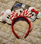 Disney Mickey And Minnie Snowman Loungefly Christmas Ears Headband Exclusive 