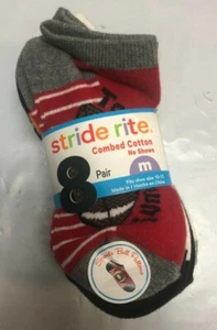 Stride Rite Boys Cotton No Show Socks SPORTS 8 Pack MEDIUM 10-13 - Picture 1 of 1