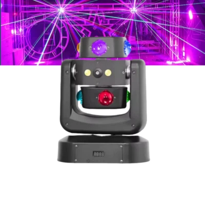 Mini LED Laser Moving Light Rotate RGBW 4IN1 Stage Moving Head Dj Laser Lights - Bild 1 von 4