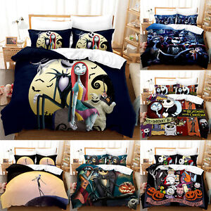The Nightmare Before Christmas Bedding Set 3 Pieces Comforter Cover Pillowcases