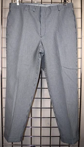 Levi's Pants VTG 60s 70s Sta Prest Slacks Blue Gingham Check 36 x 27" Flat Front - Picture 1 of 12