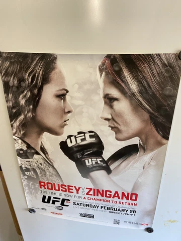 UFC 184 Rousey vs Zingano Poster 22x28 Cover