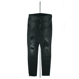 7 for all mankind ankle skinny Damen Stretch Jeans 7/8 Hose W28 destroyed Grau. - Bild 1 von 7