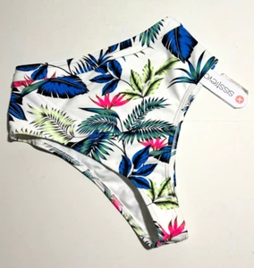 NWT Sisstrevolution High-waisted Swim Bottom High Cut Palm Print size S - Picture 1 of 4