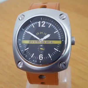 Mens XXL Retro Style Diesel DZ1199 Black & Yellow Oversized Sports Watch NWOT - Picture 1 of 10