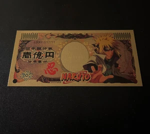 Billete de oro japonés Naruto Shippuden Uzumaki Minato Hokage coleccionable - Imagen 1 de 2