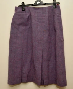 Fabulosa falda vintage de tweed morado Mairi Macintrye. Talla 12. ¡Calidad! - Imagen 1 de 3