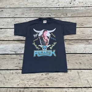 Vintage WWF The Rock Rocky Maivia T-Shirt WWE RARE - Picture 1 of 6