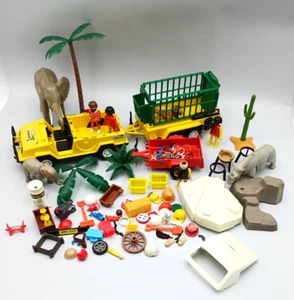 Playmobil Sammlung Safari Jeep mit Anhänger, diverse Kleinteile,  Figuren, Palme - Bild 1 von 17