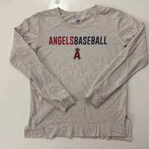 Original Merchandise hellgrau Angels Baseball Langarmshirt - Bild 1 von 9