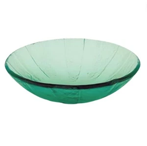 Decolav 1090-GR 17" Green Pinwheel Non-Tempered Glass Vanity Vessel Sink Bowl - Picture 1 of 5