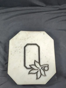 Ohio State University OSU weiß schwarz Intarsien Marmor Plakette Schild Dekor SELTEN Unikat - Bild 1 von 6