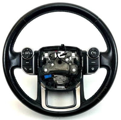 14-22 Range Rover Sport L494 Heated Steering Wheel Leather Black OEM - Image 1 of 4