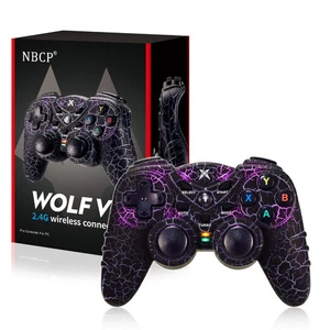 Controller di gioco wireless NBCP 2.4G con luce RGB 7 colori per PC Android TV - Foto 1 di 10
