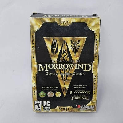 Elder Scrolls III: Morrowind -- Edición Juego del Año - Solo 3 Discos LEER Foto 1 de 4