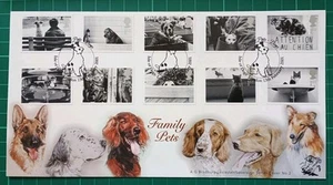 A G Bradbury Sovereign FDC 2001 Cats & Dogs - Isle of Dogs London Pmk - Picture 1 of 3