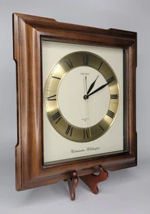 VTG Seiko Westminster Whittington Chimes Quartz Wooden Wall Clock Japan Works - Picture 1 of 8