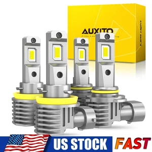 AUXITO 9005 High Beam H11 H8 Low Beam LED Headlight Upgrade Kit White Bright NEW - Picture 1 of 16