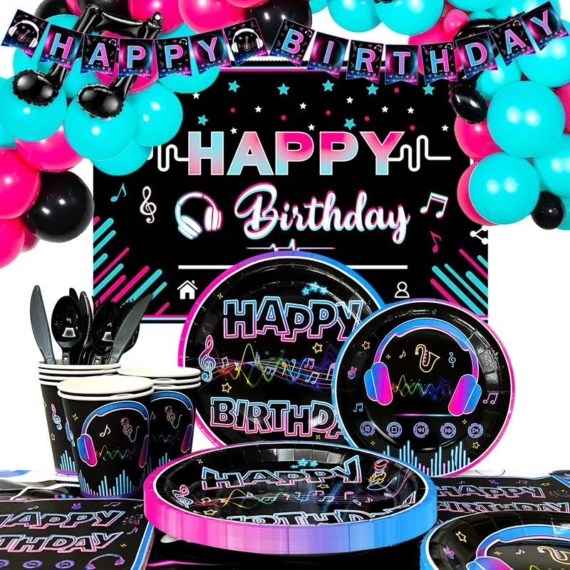 Toalha de mesa balões decoração festa música festa decoração festa Tik Tok - Imagem 1 de 4