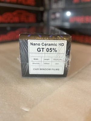XPRESS WINDOW FILMS - 20" x 100 Ft Roll - 5%   2 Ply Window Tint NANO CERAMIC HD - Image 1 of 4