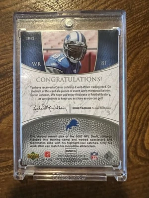 2007 Upper Deck Exquisite Collection - Maximum Jersey Calvin Johnson #XXL-CJ /75 - Image 1 of 3