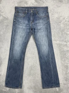 Levis 527 Mens Jeans 34x34** Bootcut Distressed Frayed Hem Zip Fly - Picture 1 of 16