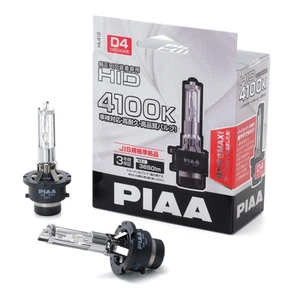 Japan NEW PIAA Headlight HID Bulb 4100K D4R/D4S 3650lm 12V JIS HL4 2pcs - Picture 1 of 6