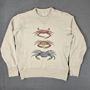 Todd Snyder x John Derian Sweatshirt Herren Medium Krabbenmuster Baumwolle beige USA - Bild 1 von 8