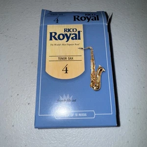 New Old Stock Rico Royal Tenor Saxophone Reeds, Box of 8 Strength 4 Sax Reed - Picture 1 of 4
