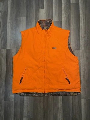 Woolrich Vintage Reversible Hunting Vest Men's  Realtree Camo/Orange Sz L - Image 1 of 4