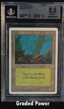 BGS Unlimited Forest 8.5 Version 1 (2646) Magic Beckett Graded MTG