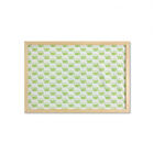 Ambesonne Green Print Wall Art with Wide Frame for Bathrooms Living Room