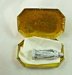 porta pillole scatola latta AVON RELIQUIA VIRGIN MARY STATUINA EX VOTO CATTOLICA - Photo 1/4