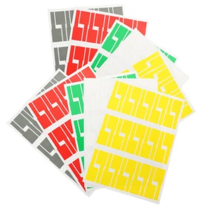 10 Sheets Farbige Aufkleber -Etiketten Büro Bunte Kordelanhänger - Afbeelding 1 van 12