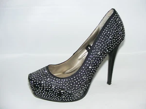 XXI Women's Black 8 M Platform Stiletto Pumps Heels Dress Shoes Rhinestones - Picture 1 of 11