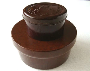 Vintage Lot of 2 Bakelite Boxes the small one is from shoes polish cream “Republ - Picture 1 of 9