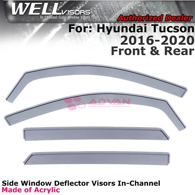 Viseras WELL para Hyundai Tucson 2016-2021 Viseras de ventana Deflectores en canal Foto 1 de 4